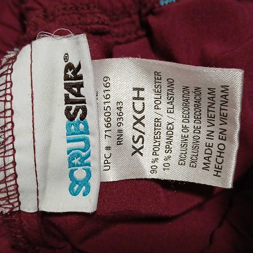 Women's Burgundy Scrubstar Nursing Set - Picture 10 of 15